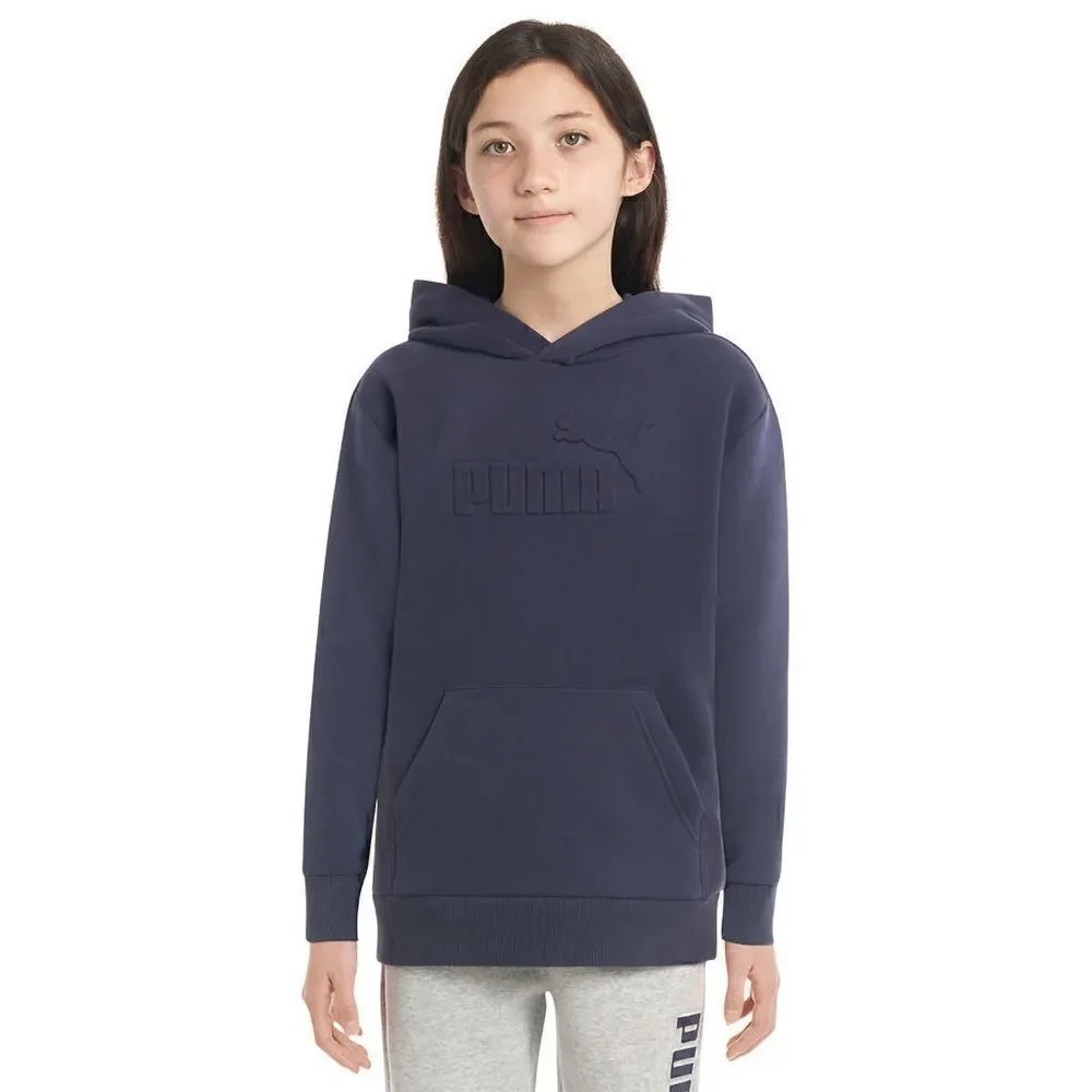 NEW! PUMA Youth Fleece Hoodie with Raised embossed logo and Kangaroo Pockets